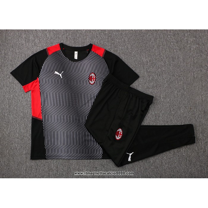 Tuta da Track Milan Manica Corta 2021 2022 Grigio